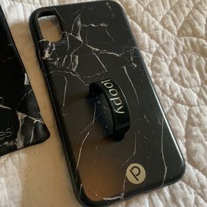 Loopy case black marble
